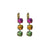 Medium Three Stone Leverback Earrings in "Festival" *Custom*