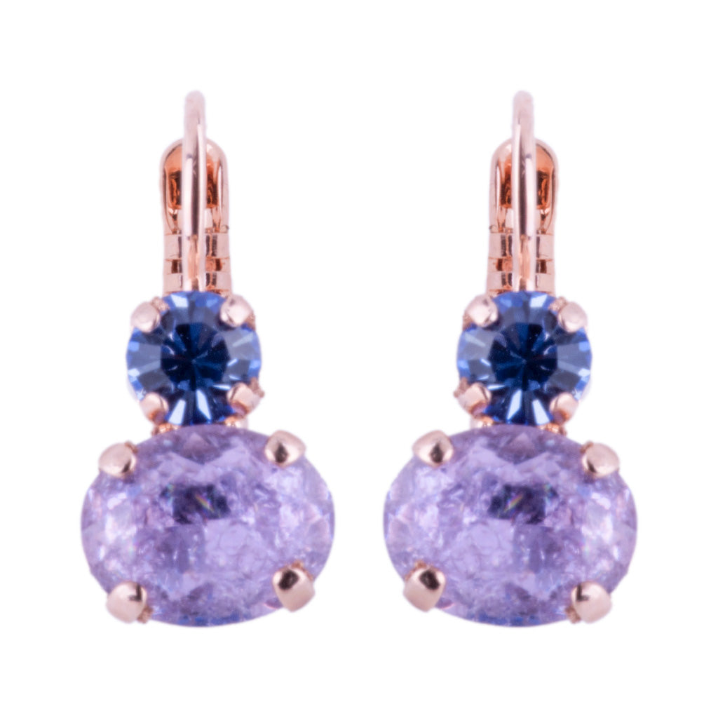 Medium Oval Classic Leverback Earrings in "Blue Skies" *Custom*