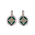 Large Round Embellished Leverback Earrings in "Circle of Life" *Custom*