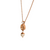 Medium Pear Pendant with Drop in "Desert Rose"- Rose Gold