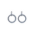 Large Open Circle Leverback Earrings in "Montana Blue" - Rhodium