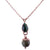 Small Pear Pendant with Drop in "Deep Forest" *Custom*