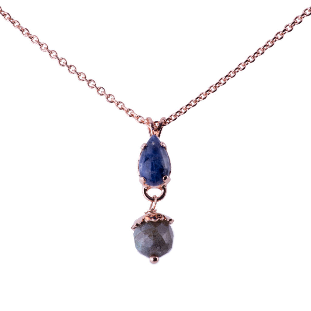 Small Pear Pendant with Drop in "Cascade" *Custom*