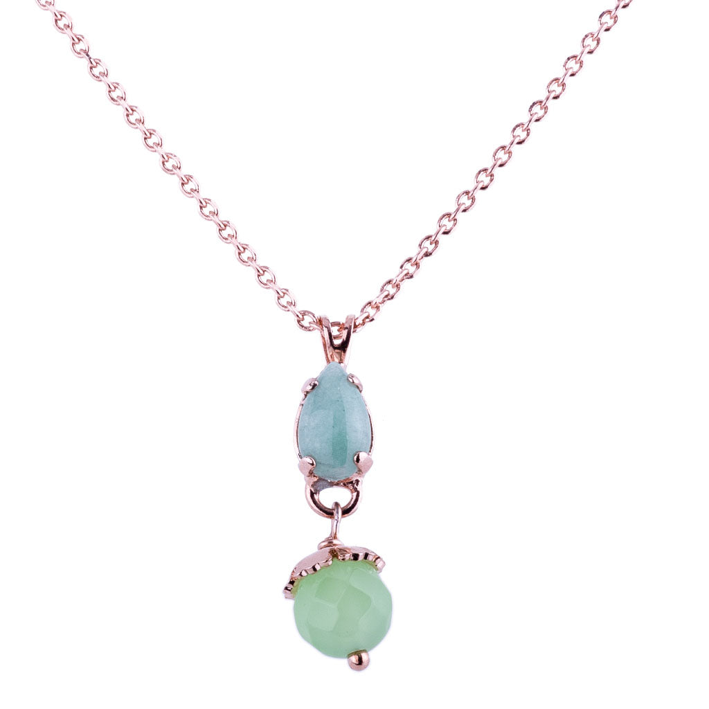 Small Pear Pendant with Drop in "Savannah" *Custom*