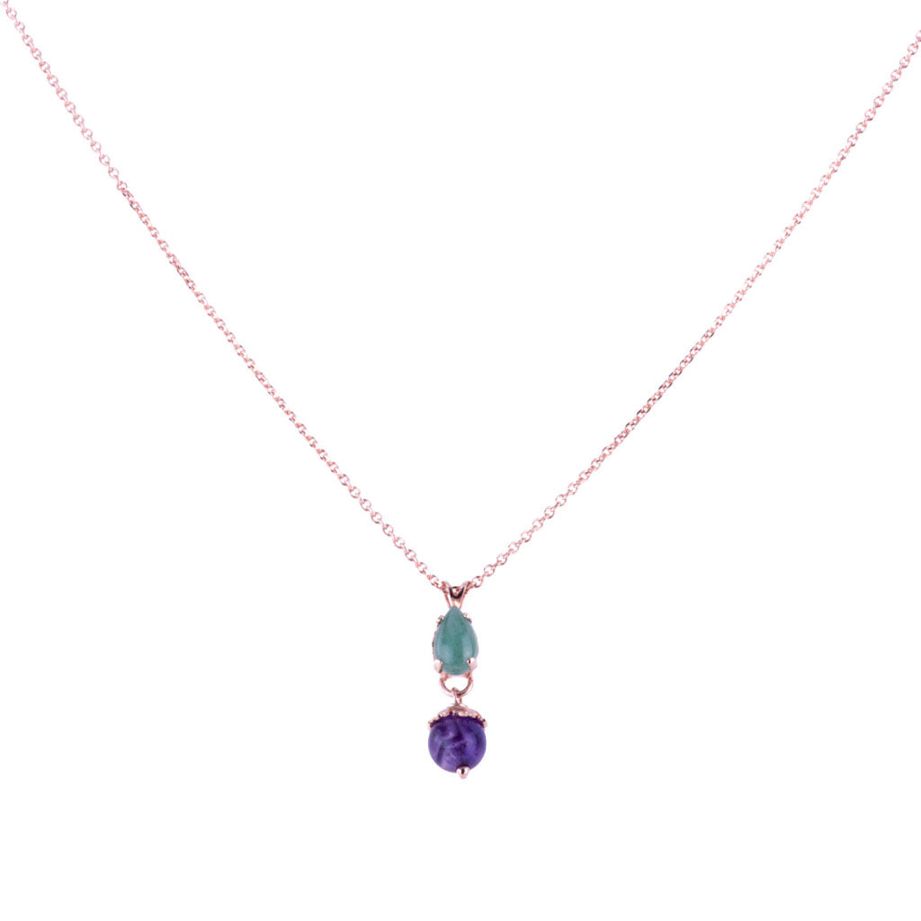 Small Pear Pendant with Drop in "Sunrise" *Custom*