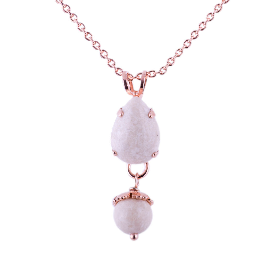 Medium Pear Pendant with Drop in "Sahara" *Custom*