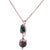 Small Pear Pendant with Drop in "Deep Forest" *Custom*