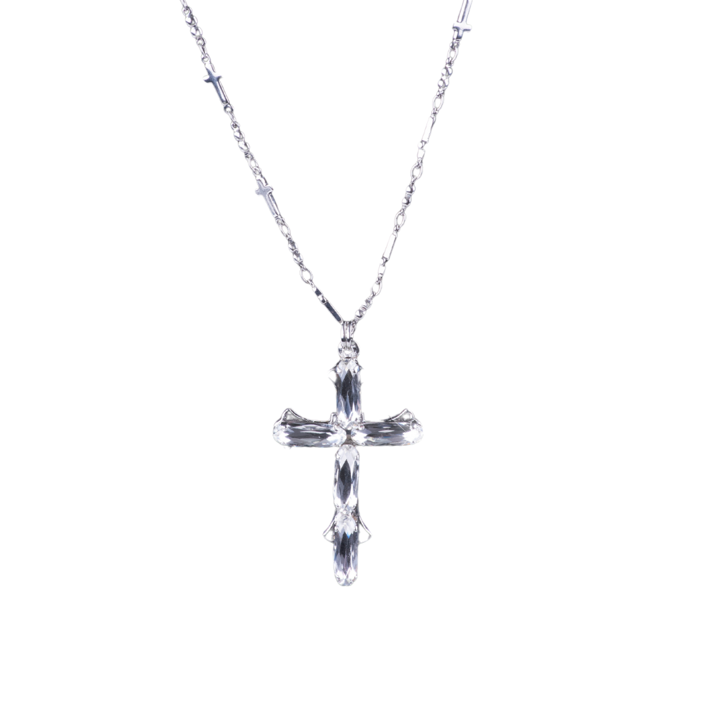 Long Oval Cross Pendant "On a Clear Day" *Custom*