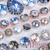Pavé Round Petite Leverback Earrings in "Morning Mist" *Custom*