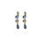 Small Two Stone Dangle Leverback Earrings in  "Harvest Moon" *Custom*