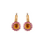 Medium Rosette Leverback Earrings in "Bougainvillea" - Antiqued Silver