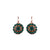 Pavé Leverback Earrings in "Deep Forest" - Rose Gold