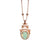 Long Embellished Pear Pendant in "Seaglass" *Custom*