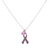 Breast Cancer Awareness Pendant - Antique Silver