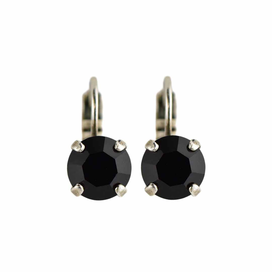 Medium Everyday Leverback Earrings in "Jet" *Custom*
