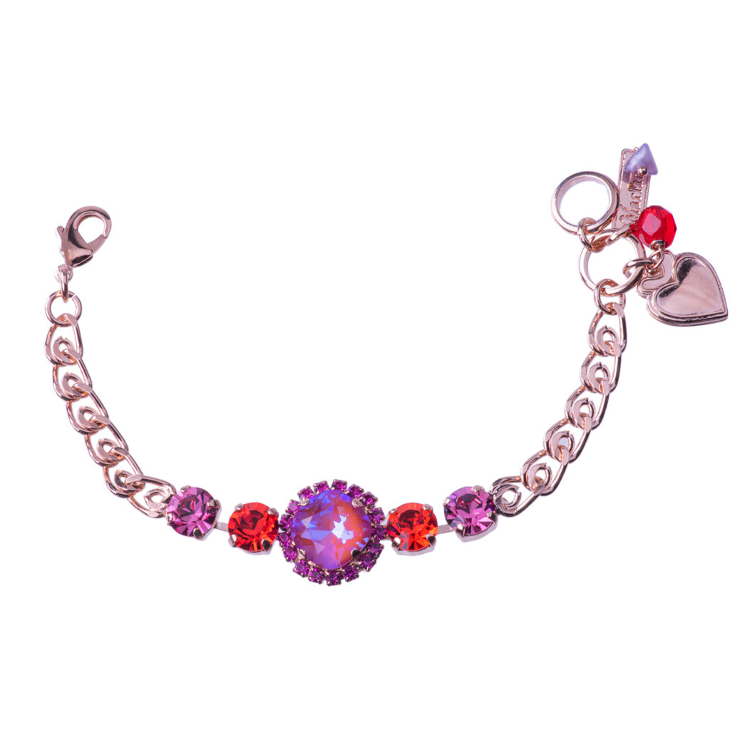 Cushion Cut Cluster and Chain Bracelet in "Roxanne" *Custom*