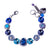 Large Rosette Bracelet with Pear Halo in "Electric Blue" *Custom*