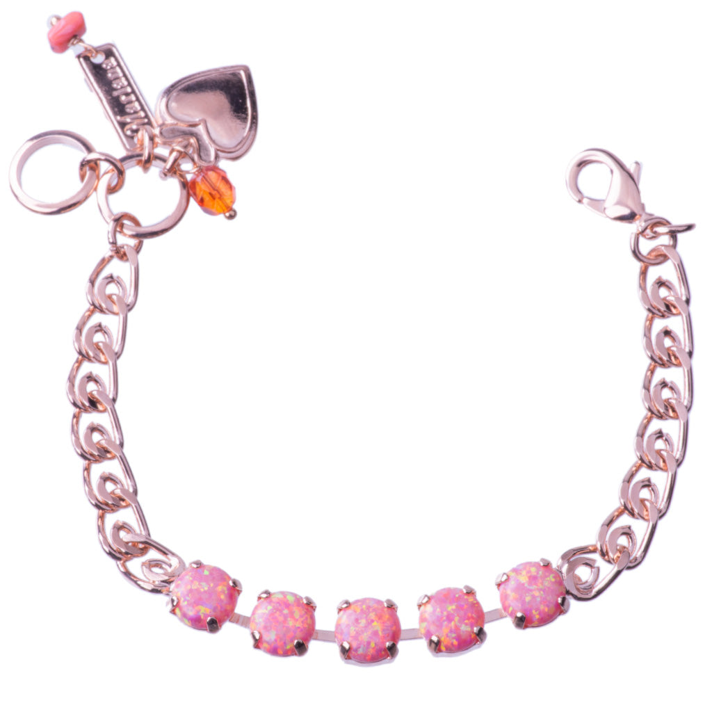 Medium Five Stone Bracelet in "Orange Opalite" *Custom*
