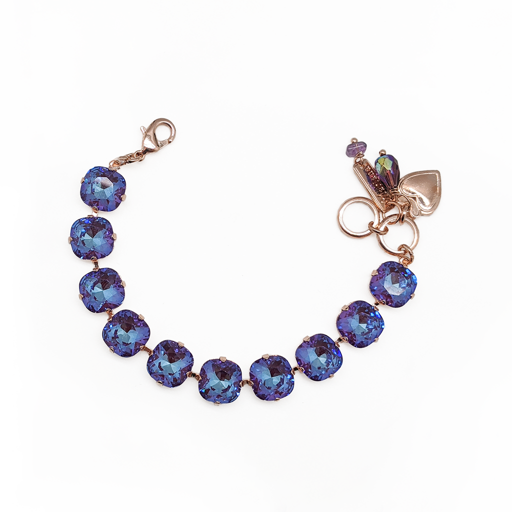 Cushion Cut Bracelet in Sun-Kissed "Plum" *Custom*