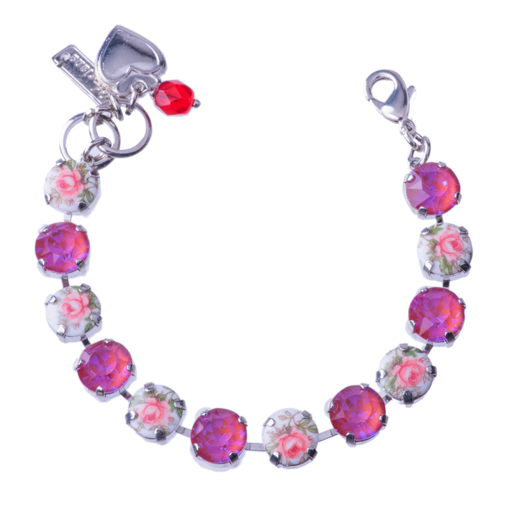 Large Round Bracelet in "Sun-Kissed Blush & Painted Flower" *Custom*