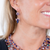 Ornate Marquise & Flower Dangle Earrings in "Wildberry" *Custom*