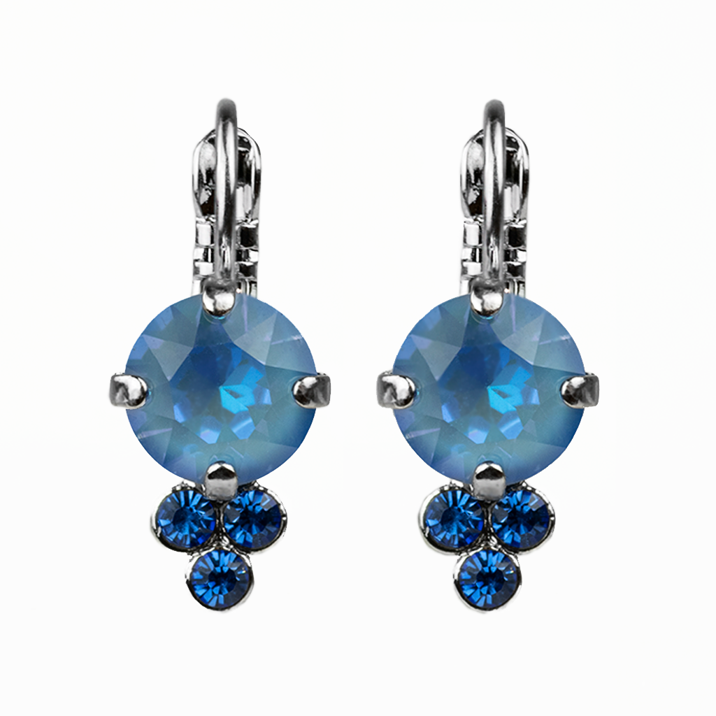 Medium Trio Cluster Leverback Earrings in Sun-Kissed "Ocean" *Preorder*