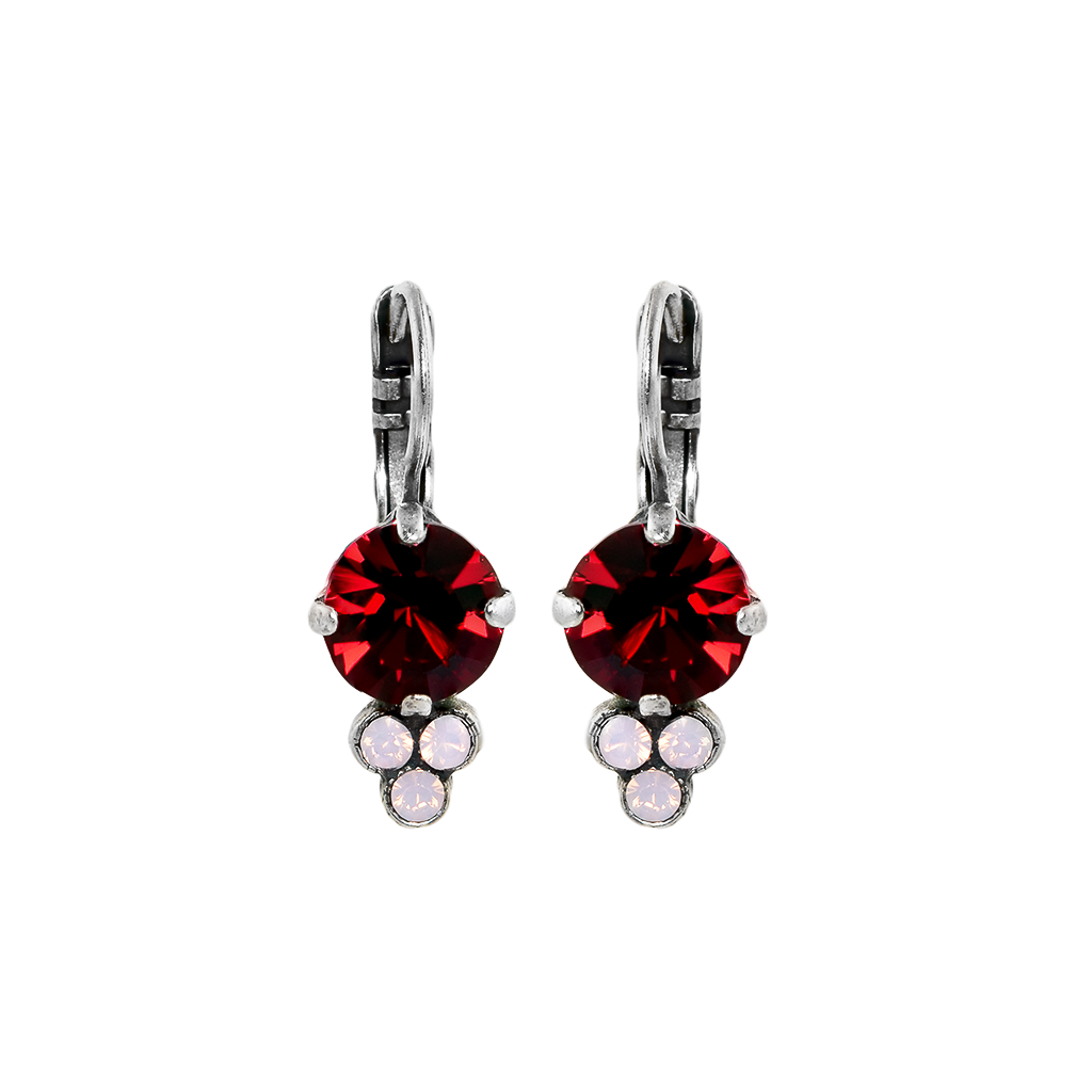Medium Trio Cluster Leverback Earrings in "True Romance" *Custom*