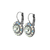 Halo Disc Bridal Leverback Earrings in "On A Clear Day" *Custom*