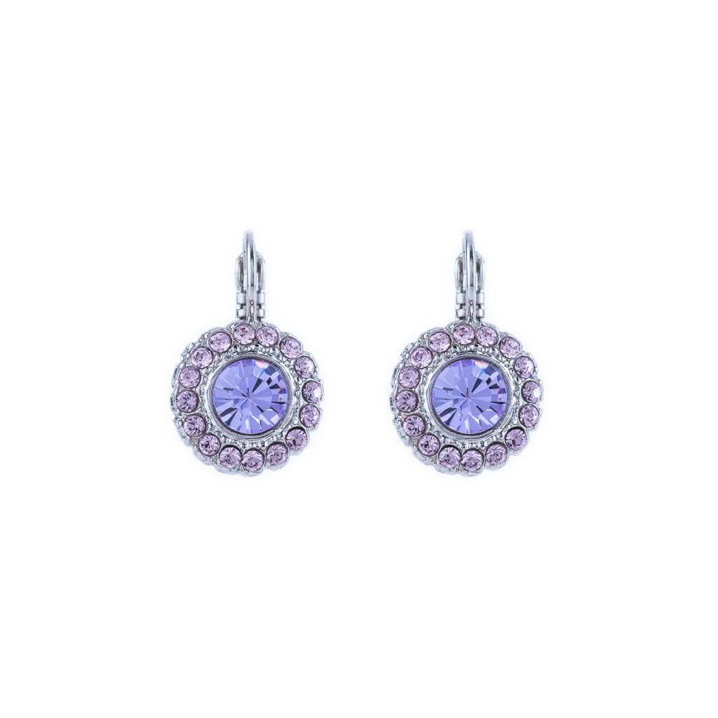 Halo Disc Leverback Earrings in "Wildberry" *Custom*