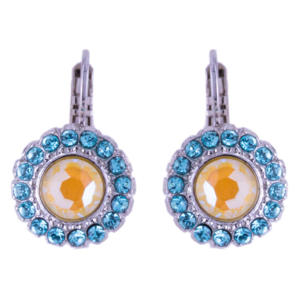 Large Halo Disc Leverback Earrings in "Pretty Woman" *Custom*