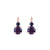Large Double Stone Leverback Earrings in "Wildberry" *Custom*