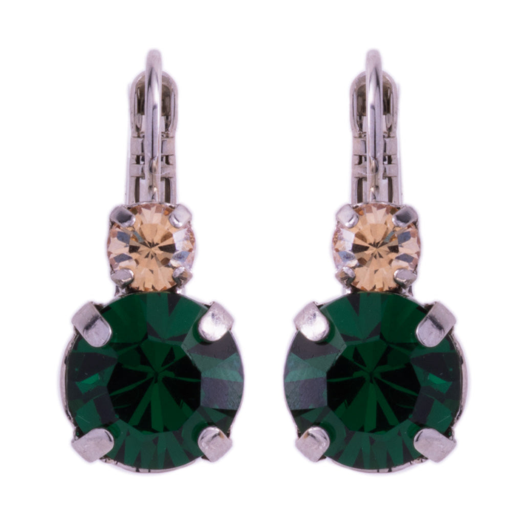 Large Double Stone Leverback Earrings in "Circle of Life" *Custom*