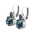 Large Double Stone Leverback Earrings in "Montana Blue" *Custom*