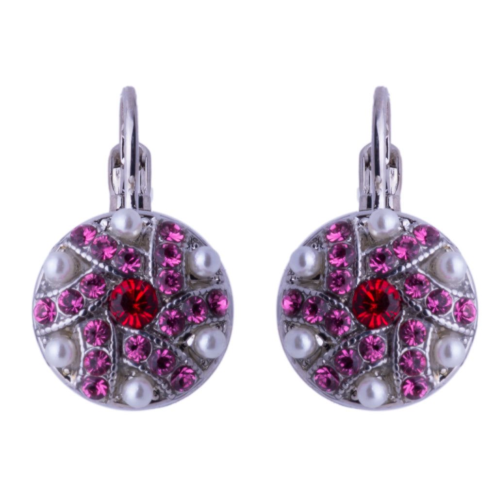 Large Swirl Pavé Leverback Earrings in "Roxanne" *Custom*