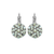 Swirl Pavé Bridal Leverback Earrings in Ivory  *Custom*