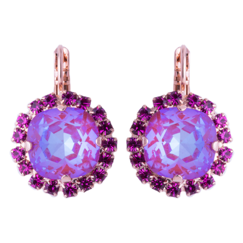 Cushion Cut Cluster Leverback Earrings in "Roxanne" *Custom*