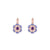 Large Flower Leverback Earrings in "Wildberry" *Custom*