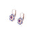 Large Flower Leverback Earrings in "Wildberry" *Custom*