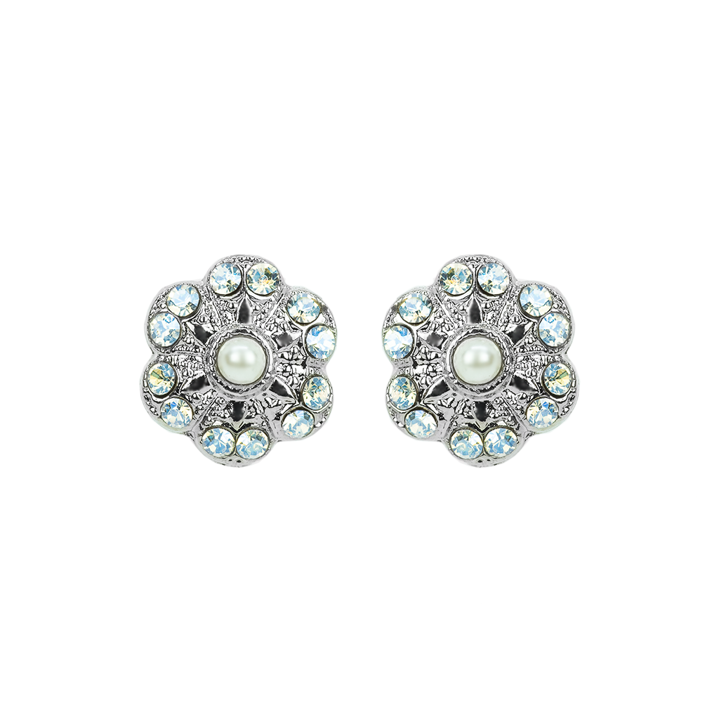 Large Flower Post Earrings in "Ivory" *Custom*