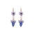 Ornate Marquise & Flower Dangle Earrings in "Wildberry" *Custom*