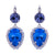 Lovable Halo Teardrop Leverback Earrings in "Electric Blue" *Custom*