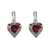 Heart Leverback Earrings in Siam *Custom*