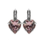 Heart Leverback Earrings in Light Amethyst  *Custom*