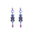 Heart and Flower Dangle Leverback Earrings in "Wildberry" *Custom*