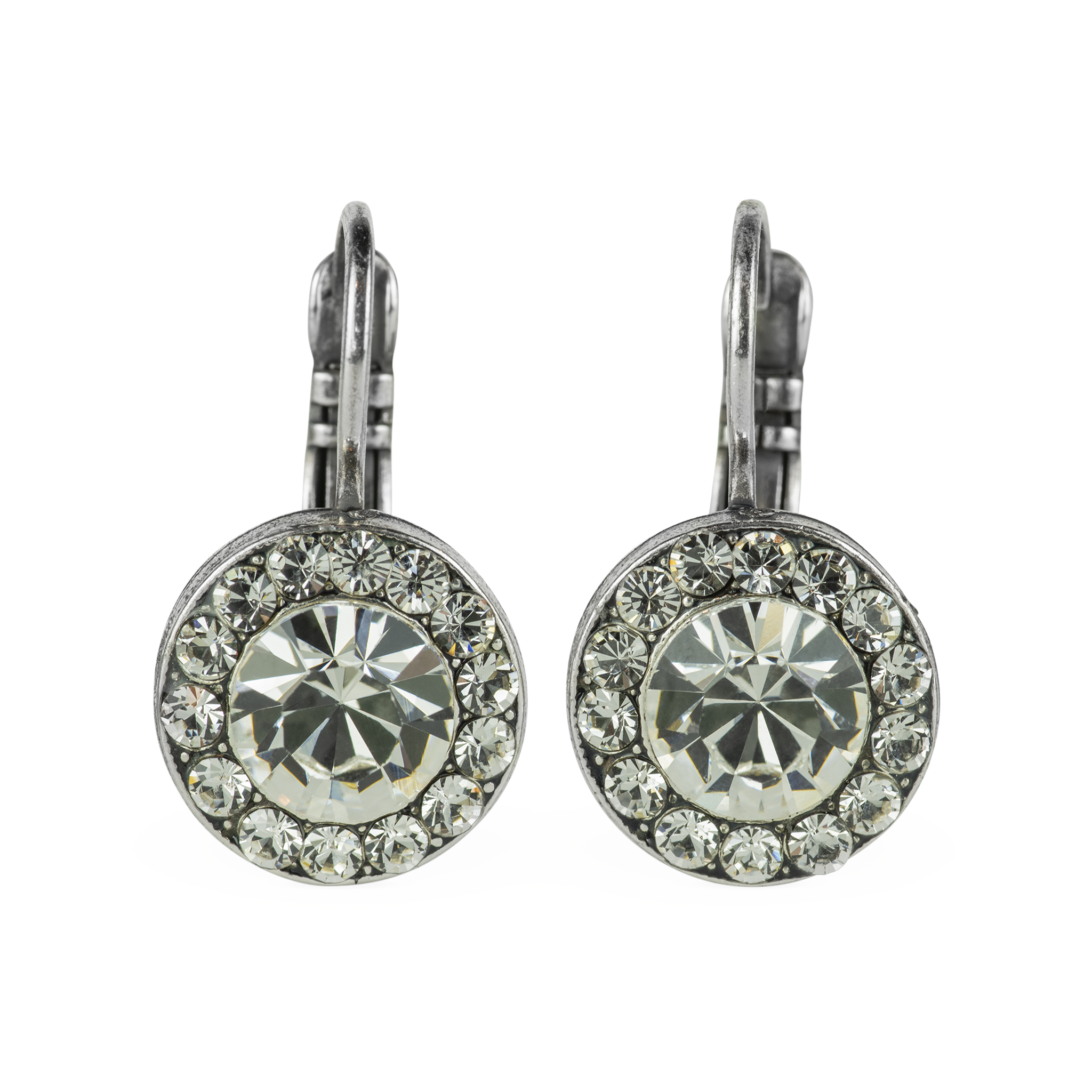 Medium Pavé Leverback Earrings "On a Clear Day" *Custom*
