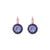 Large Halo Leverback Earrings in "Wildberry" *Custom*