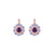 Large Daisy Leverback Earrings in "Wildberry" *Custom*