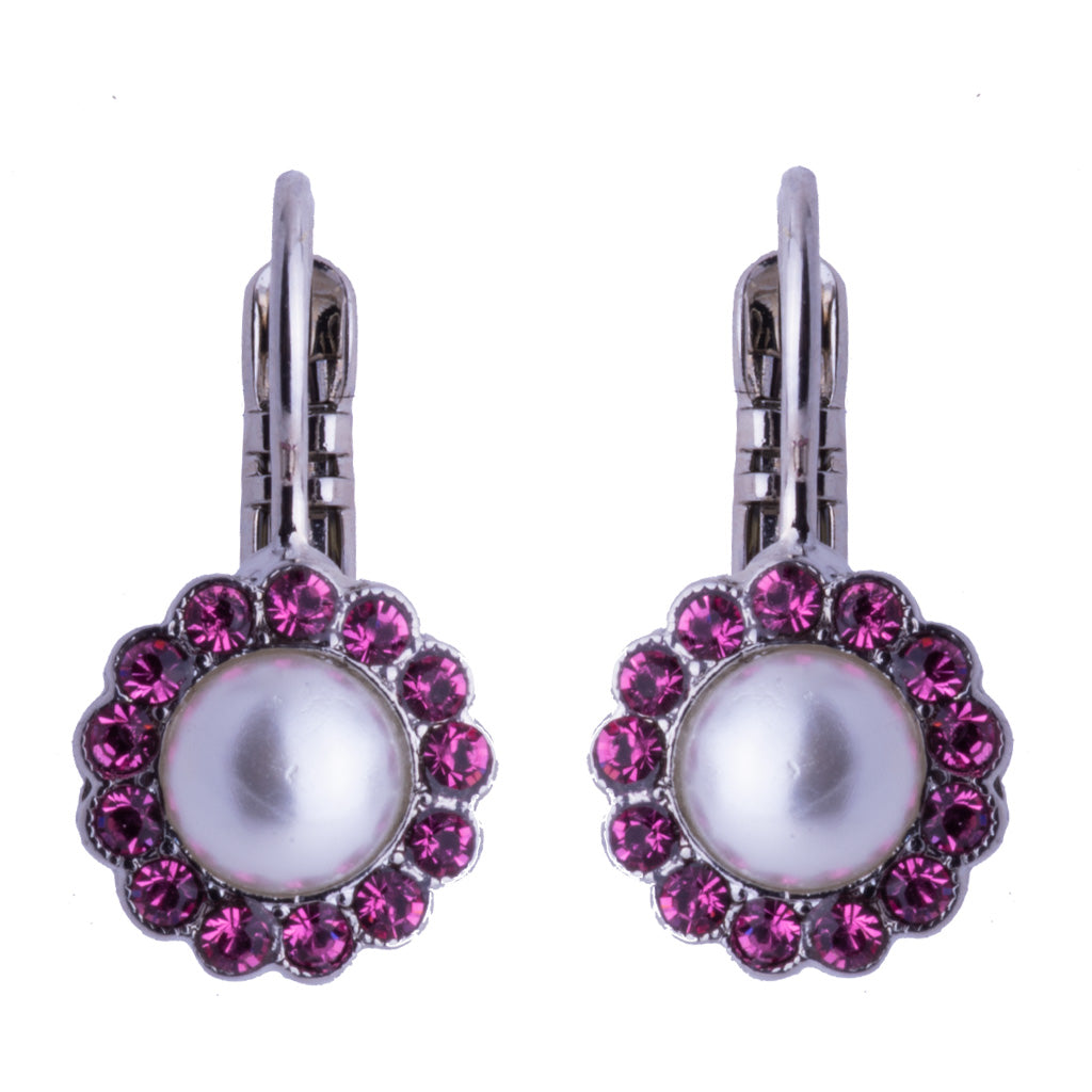 Medium Rosette Leverback Earrings in "Roxanne" *Custom*
