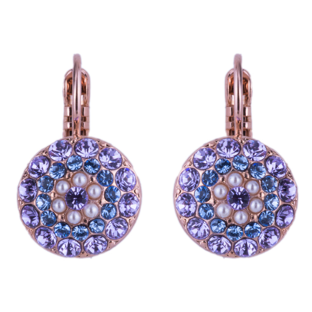 Pavé Leverback Earrings in "Electric Blue" *Custom*