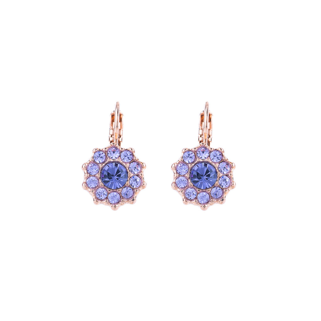 Large Rosette Leverback Earrings in "Wildberry" *Custom*